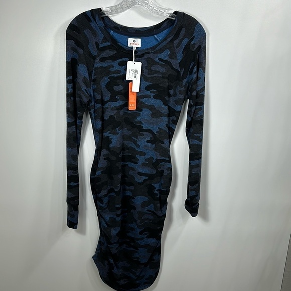 Sundry camo sweatshirt dress navy camo size 0. NWT. - Picture 1 of 10